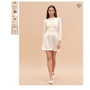REFORMATION Rudi Ivory Silk Dress NWT Size 8  🕊
